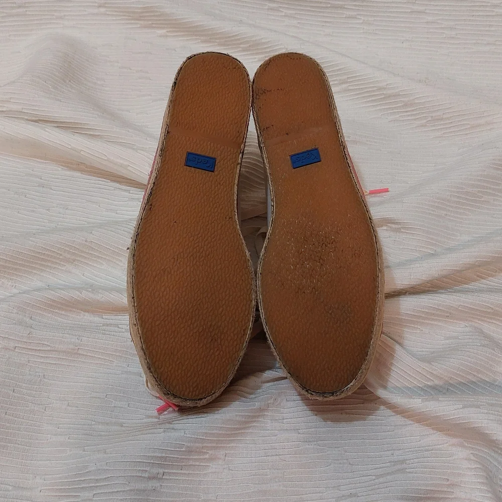 Keds × Kate Spade Cream and Pink  Espadrille Sneakers Size 10